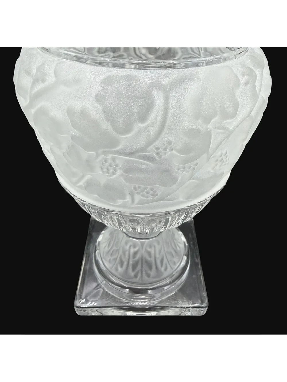 Vtg Shannon Crystal Athena Urn Vase Frosted Grapes 12